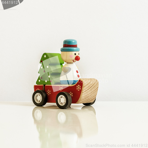 Image of Christmas figure wind up toy sledge