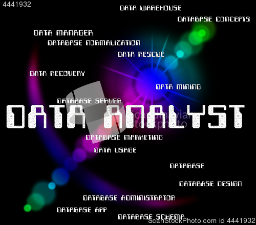 Image of Data Analyst Means Knowledge Analyser And Analytics