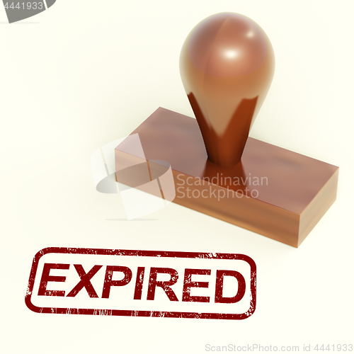 Image of Expired Stamp Showing Product Validity Ended