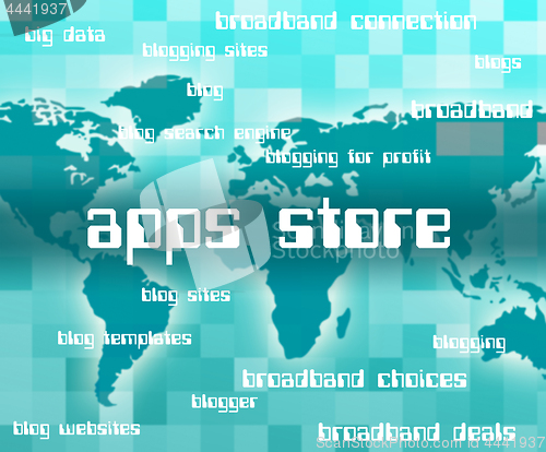 Image of Apps Store Represents Application Software And Applications