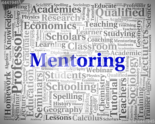 Image of Mentoring Word Shows Confidant Consultant And Words