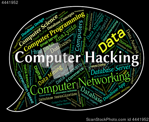 Image of Computer Hacking Represents Communication Computers And Spyware