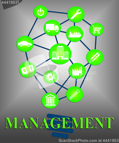 Image of Management Ideas Indicates Reflecting Innovations And Administra