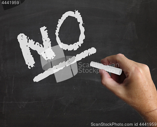Image of No Word Shows Denial Refusal And Denying