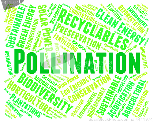 Image of Pollination Word Represents Fertilize Text And Procreation
