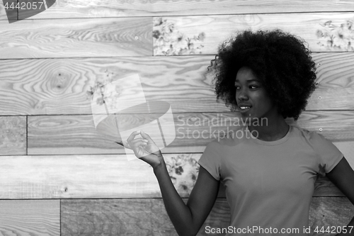 Image of portrait of afro american woman