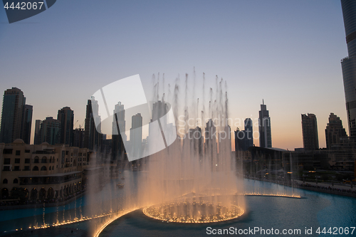 Image of musical fountain in Dubai