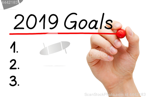 Image of Blank Year 2019 Goals List Concept