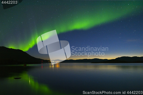 Image of Aurora borealis in Northern Sweden