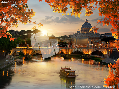 Image of Autumn evening and Vatican