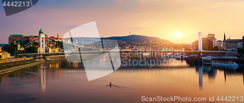 Image of Sunset over Elizabeth bridge