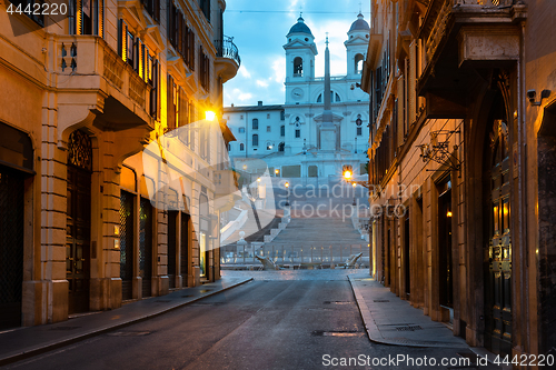 Image of Spanish stairs and church