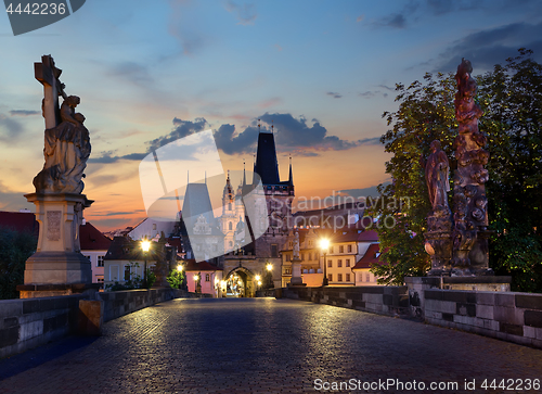 Image of lights on Charles Bridge