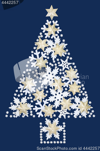 Image of Snowflake and Star Christmas Tree