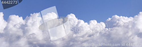 Image of Blue sky with clouds as seamless background