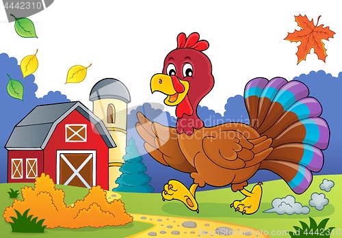 Image of Running turkey bird theme image 3