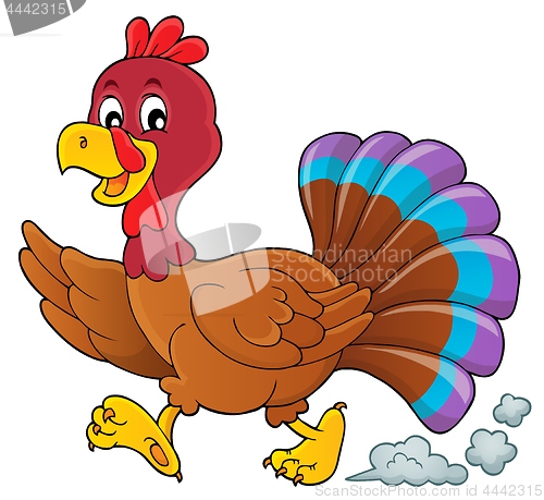 Image of Running turkey bird theme image 1