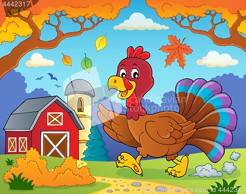 Image of Running turkey bird theme image 4