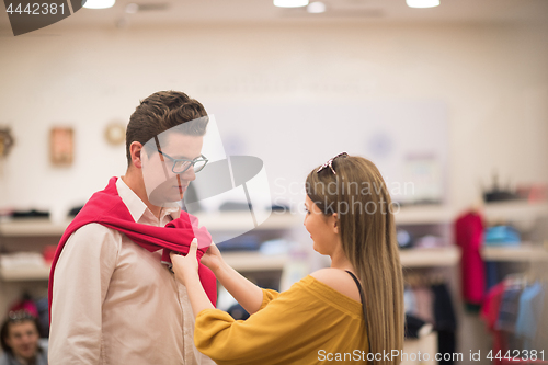 Image of couple in  Clothing Store