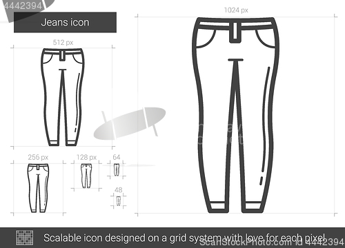 Image of Jeans line icon.