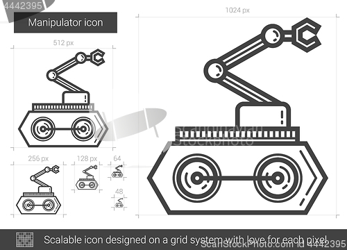 Image of Manipulator line icon.