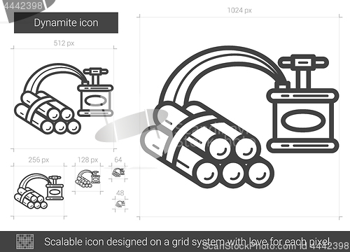 Image of Dynamite line icon.