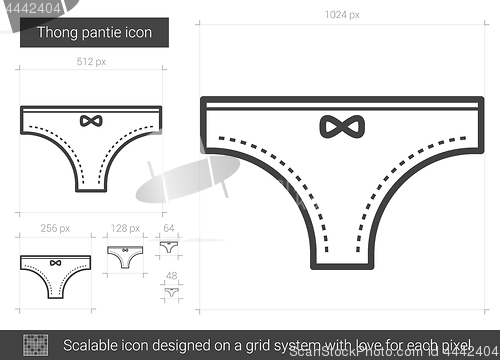 Image of Thong pantie line icon.
