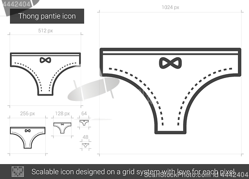 Image of Thong pantie line icon.