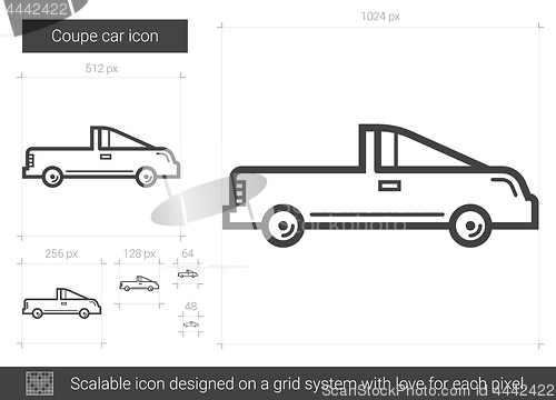 Image of Coupe car line icon.