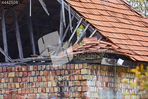 Image of Collapsed House Roof