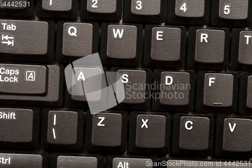 Image of Black Keyboard Detail