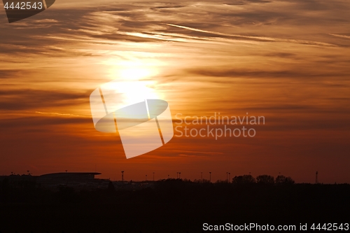 Image of Sunset sky with clouds