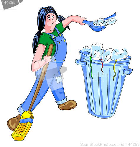 Image of Teenager cleaning up