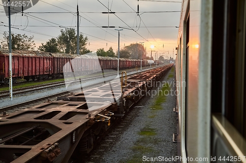 Image of Train Journey at Dusk