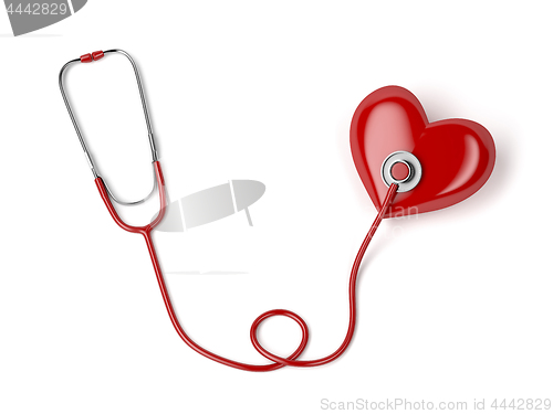 Image of Stethoscope and red heart