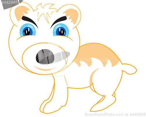 Image of Cartoon arctic animal polar bear vector illustration