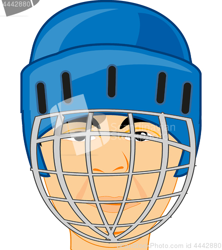 Image of Person men hockey player in defensive send