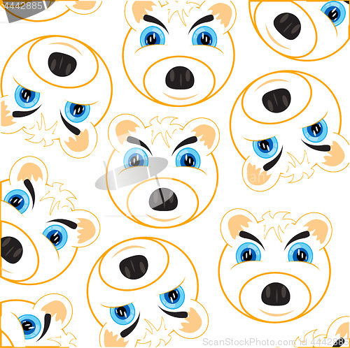 Image of Mug polar bear pattern on white background