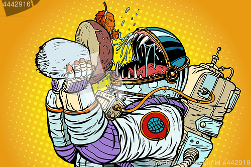 Image of Astronaut Monster Eats Mushroom