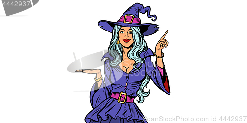 Image of Beautiful witch. Announce Halloween Party