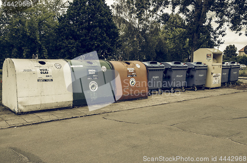 Image of Vintage looking Waste sorting bin