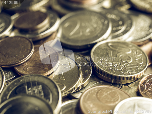 Image of Vintage Euro coins