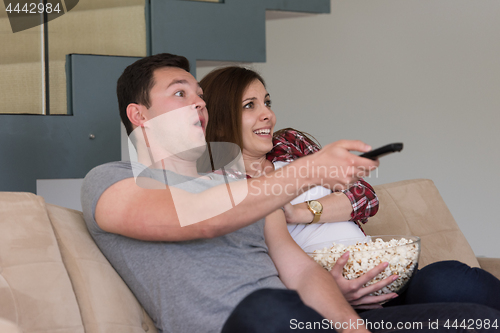 Image of young handsome couple enjoying free time