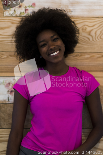 Image of portrait of afro american woman
