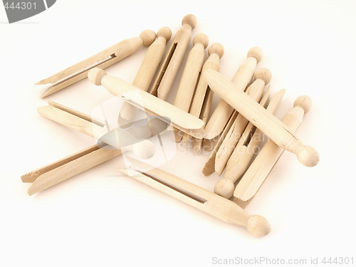 Image of Pile of Clothespins