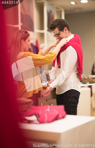 Image of couple in  Clothing Store