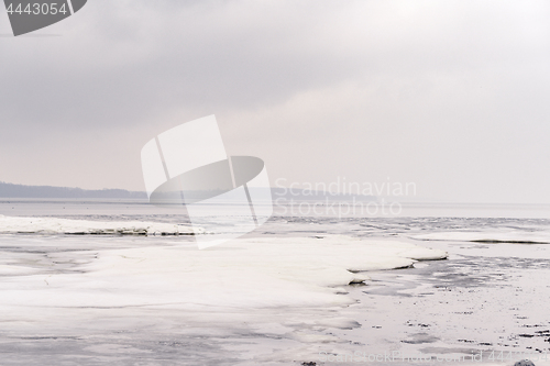 Image of Floe on a frozen lake in the winter