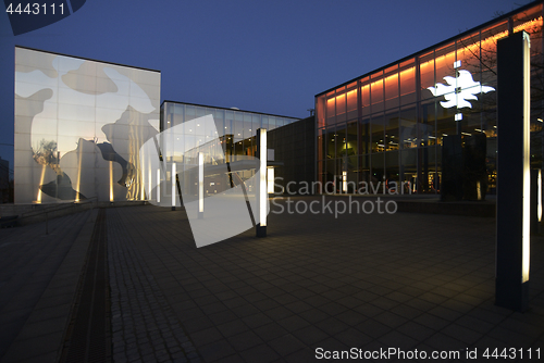 Image of HELSINKI, FINLAND  - MAY 10, 2018: Kumpula Campus Library Univer