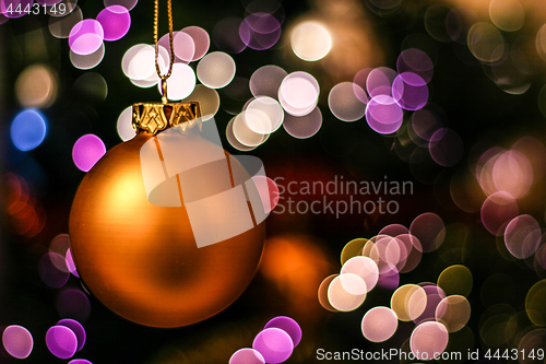 Image of Christmas ball on bokeh 