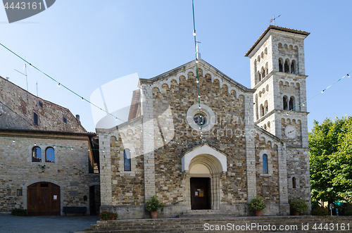 Image of The medieval church in Castellina in Chianti, Tuscany, Italy